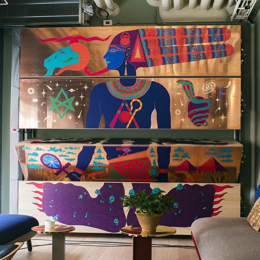 Gudmaskinen, an installation at the Hobo Hotel in Stockholm