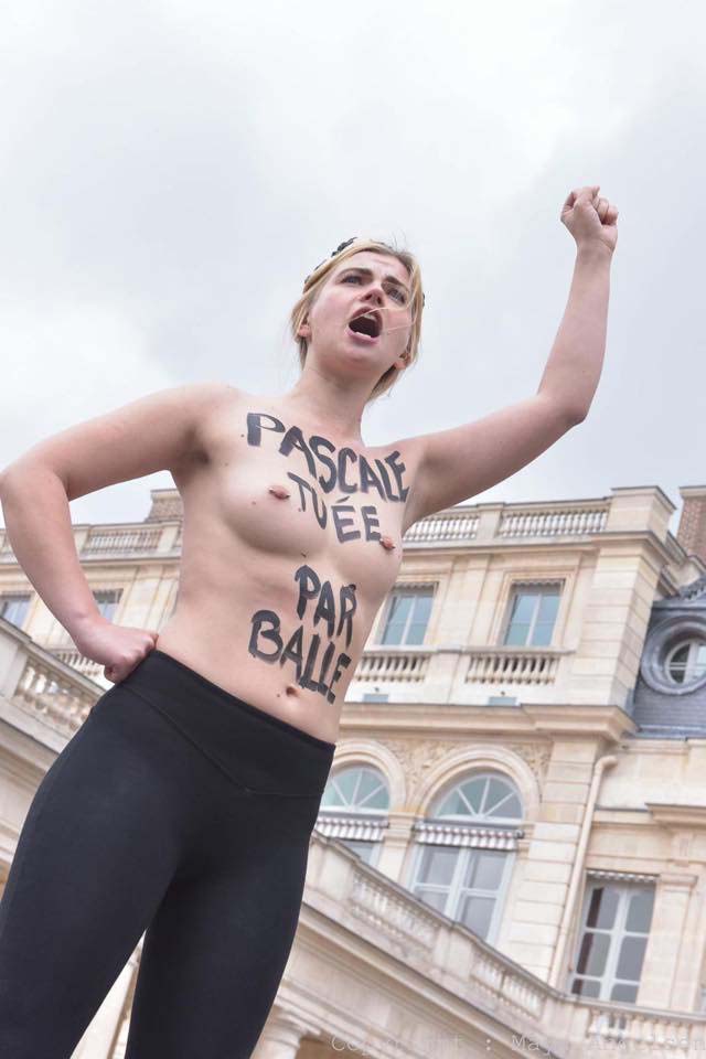 A FEMEN protest at the Palais-Royal, Paris